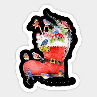 Lovely Birds Christmas Day Costume Gift Sticker